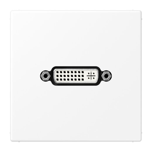 Jung Multimedia-Anschlusssystem DVI, Serie LS, schneeweiß matt MALS1193WWM
