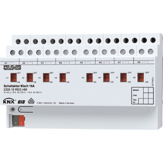 Jung KNX Schaltaktor 8fach REG 2308.16REGHM