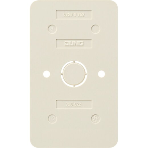 Jung Bodenplatten für die Serie AP 600 2fach, für Zweifach-Steckdosen Art.-Nrn.: 6020 A .., 6020 KIA .., AP 600, weiß 328-622