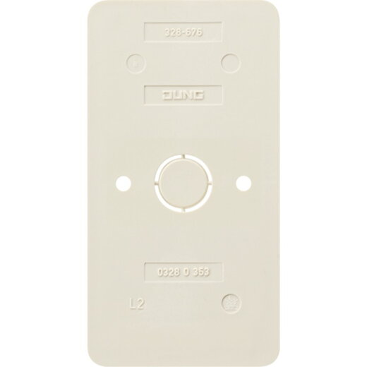 Jung Bodenplatten für die Serie AP 600 2fach, für Kombination Schalter / Steckdose Art.-Nrn.: 676 A .., 675 A .., AP 600, weiß 328-676