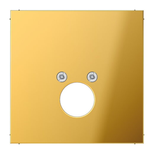 Jung Abdeckung für 1 Rundsteckverbinder bis 18,5 mm ?, Metall goldfarben PVD-beschichtet, Serie LS, goldfarben GO2962-1