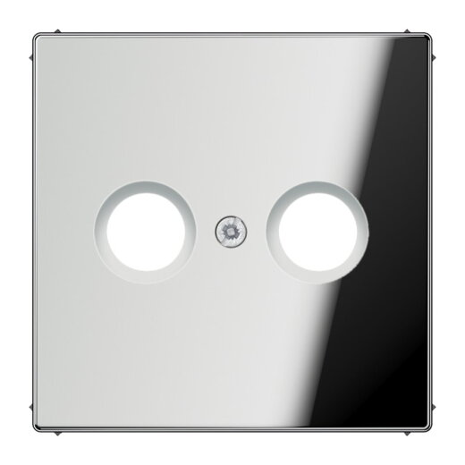 Jung Abdeckung für Antennendosen, Metall verchromt, Serie LS, glanzchrom GCR2990TV