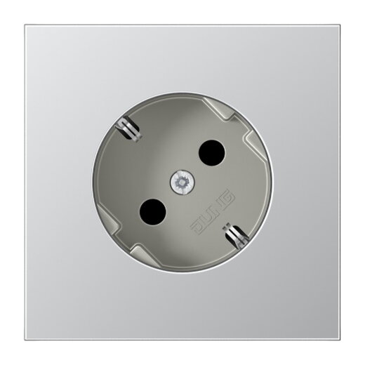 Jung SCHUKO®-Steckdose 45°, 16 A 250 V ~, Serie LS, Aluminium AL2520-45