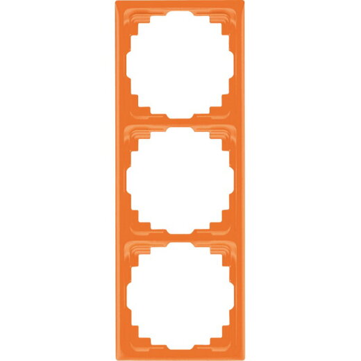 Jung Rahmen für Kabelkanal-Installation 3fach, Thermoplast, Kabelkanal CD, orange (für ZSV) CD583KO