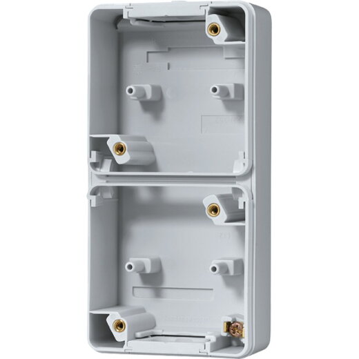 Jung Montagegehäuse 2fach, senkrechte Montage, Thermoplast, WG 800, grau 820