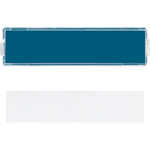 Jung Transparente Abdeckung mit Einlage für Schriftfeld 9 x 40 mm , Einlage alpinweiß 60ANA