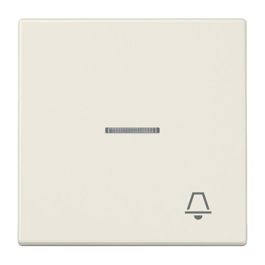 Jung Wippe 1fach mit Lichtleiter, Symbol Klingel, Duroplast, Serie LS, weiß LS990KO5K