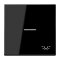 Jung Wippe 1fach mit Lichtleiter, Symbol Licht, Duroplast, Serie LS, schwarz LS990KO5LSW
