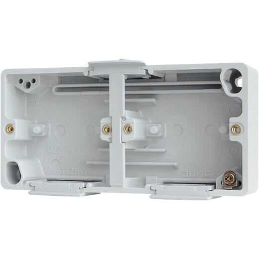 Jung Montagegehäuse 2fach, waagerecht, Thermoplast, grau 622