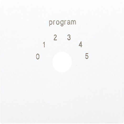 Jung Abdeckung für Programmwahlschalter, Thermoplast, Serie LS, alpinweiß LS594-9WW