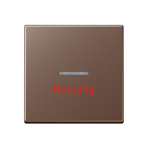 Jung Wippe 1fach mit Lichtleiter, Heizung, Serie A, mokka A590HMO