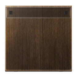 Jung Wippe 1fach, mit Schriftfeld, Messing, Serie LS,...