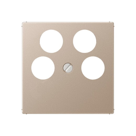 Jung Abdeckung für 4-Loch SAT-TV-Steckdose (Ankaro), Thermoplast lackiert, Serie A, champagner A561-4SAT2CH