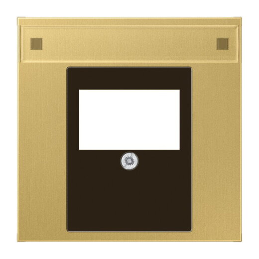 Jung Abdeckung für TAE-Anschlussdosen 1fach, mit Schriftfeld, Messing, Serie LS, Messing classic ME2969TNAC