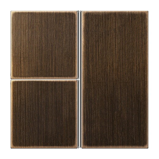 Jung Tastensatz 3fach, F40, Serie LS, Messing antik ME2403TSAAT