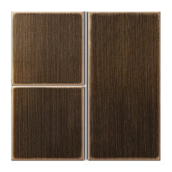 Jung Tastensatz 3fach, F40, Serie LS, Messing antik...