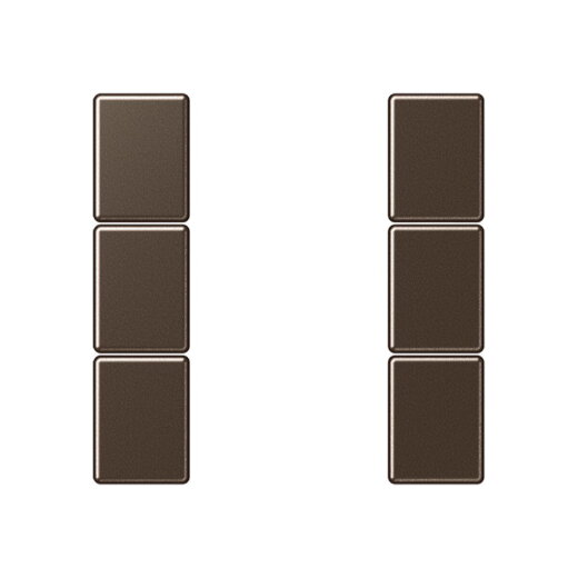 Jung Tastensatz 3fach, F50, Serie A, mokka A503TSAMO