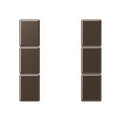 Jung Tastensatz 3fach, F50, Serie A, mokka A503TSAMO