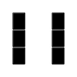 Jung Tastensatz 3fach, F50, Serie A, schwarz A503TSASW