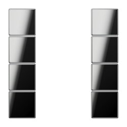 Jung Tastensatz 4fach, F50, Serie LS, glanzchrom GCR2504TSA