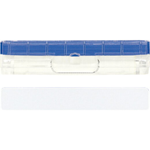 Jung Beschriftungsfeldträger, nur für Nicht-JUNG-Tragring 53,5 x 10 mm, Thermoplast, Serie AS, transparent AS81-1INABT