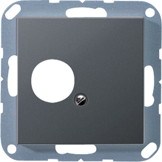 Jung Abdeckung für 1 Rundsteckverbinder bis 18,5 mm ?, Thermoplast lackiert, Serie A, anthrazit matt A562-1BFANM