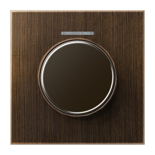 Jung Abdeckung mit Lichtleiter für KNX Drehsensor, Messing, Serie LS, Messing antik ME1940KO5AT