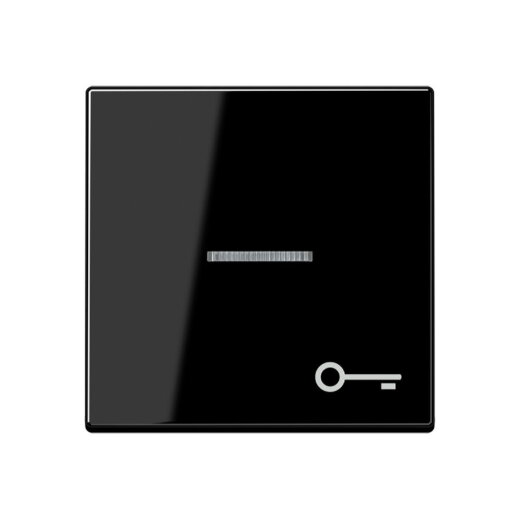 Jung Wippe mit Lichtleiter, Symbol Tür, Thermoplast, Serie A, schwarz A590BFKO5TSW