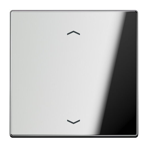 Jung LB-Management Taster 1fach, mit Pfeilsymbolen, Metall verchromt, Serie LS, glanzchrom GCR1700P