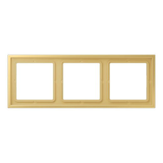 Jung Rahmen 3fach, Thermoplast lackiert, LS ZERO, Messing classic LSZME983BFC