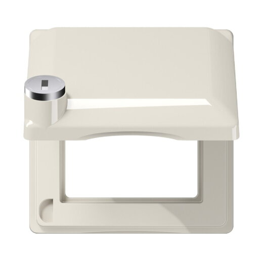 Jung Klappdeckel mit Rahmen, 1-fach, AS 500, weiß AS581BFKLSL