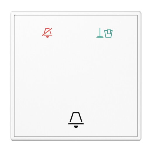 Jung Hotelwippe Glas, Außenstelle, Symbole Nicht stören, Zimmer aufräumen und Klingel, Serie LS, alpinweiß LSCUKO6MWW