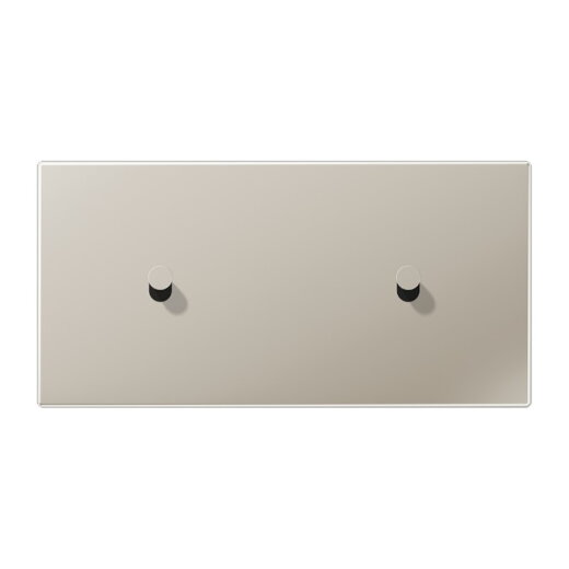 Jung Abdeckung mit Kipphebel, Kegel, 2fach, 2 x 1 Kipphebel, waagerecht, Serie LS 1912, Edelstahl ES12-200K1