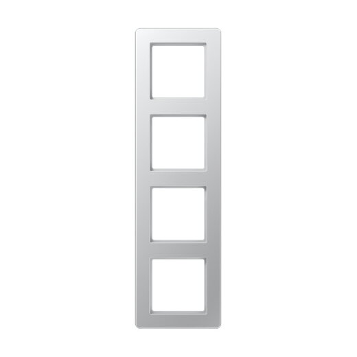 Jung Rahmen 4fach, Thermoplast lackiert, A FLOW, aluminium AF584BFAL