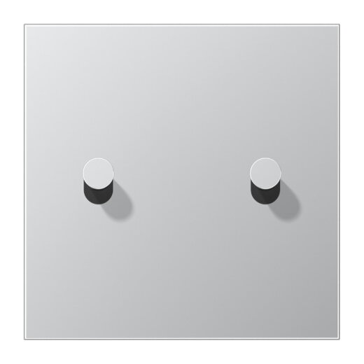 Jung Abdeckung mit Kipphebel, Kegel, 1fach, 2 Kipphebel, Serie LS 1912, Aluminium AL12-5K0