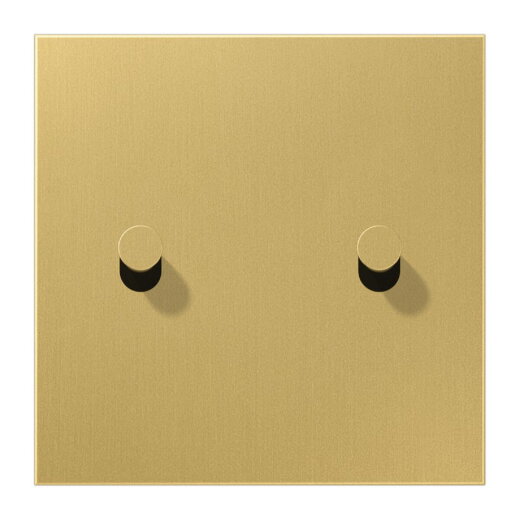 Jung Abdeckung mit Kipphebel, Kegel, 1fach, 2 Kipphebel, Serie LS 1912, Messing classic ME12-5CK25