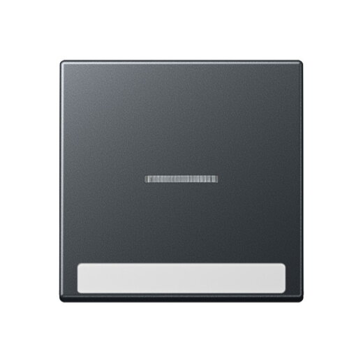 Jung Wippe 1fach mit Lichtleiter, mit Schriftfeld, Thermoplast lackiert, Serie A, anthrazit matt A590BFNAKO5ANM