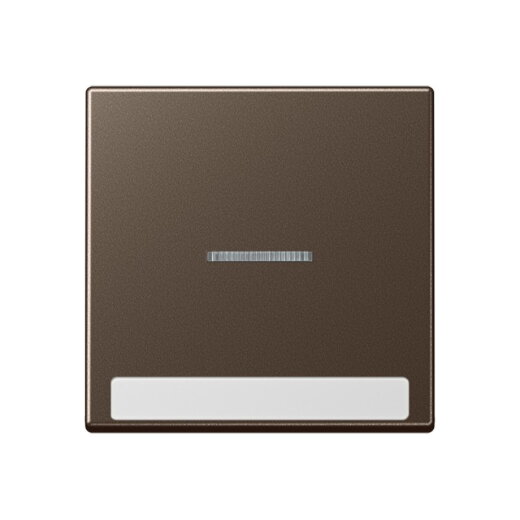 Jung Wippe 1fach mit Lichtleiter, mit Schriftfeld, Thermoplast lackiert, Serie A, mokka A590BFNAKO5MO