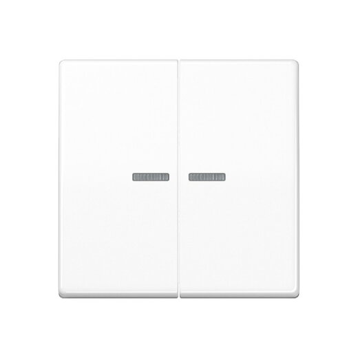 Jung Wippe mit Lichtleiter für Taster 2fach, Duroplast, Serie AS, alpinweiß AS102KO5WW