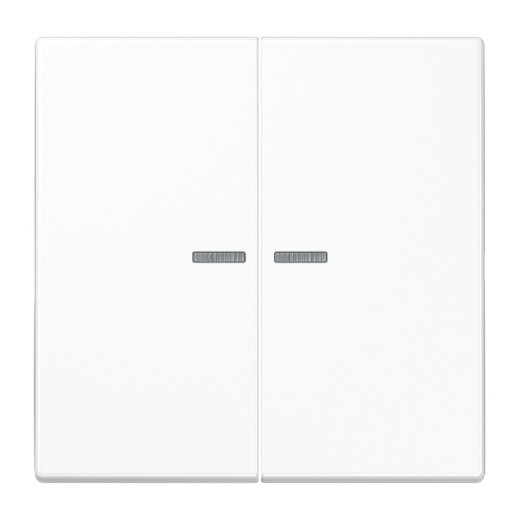 Jung Wippe mit Lichtleiter für Taster 2fach, Duroplast, Serie LS, alpinweiß LS102KO5WW