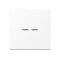 Jung Wippe mit Lichtleiter für Taster 2fach, Thermoplast lackiert, Serie A, schneeweiß matt A102KO5BFWWM