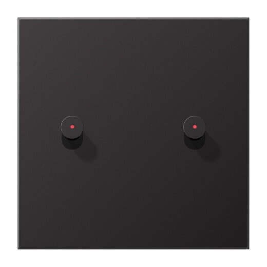 Jung Abdeckung mit Kipphebel mit Kalotte, Kegel, 1fach, 2 Kipphebel, Serie LS 1912, dark (lackiertes Aluminium) AL12-5KODK01