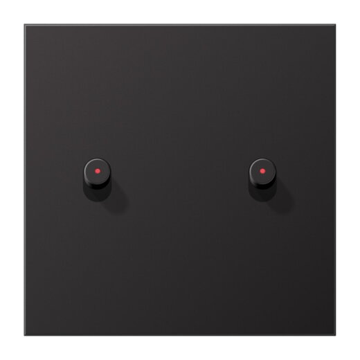 Jung Abdeckung mit Kipphebel mit Kalotte, Zylinder, 1fach, 2 Kipphebel, Serie LS 1912, dark (lackiertes Aluminium) AL12-5KODR01