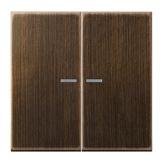 Jung Wippe mit Lichtleiter für Taster 2fach, Messing, Serie LS, Messing antik ME102KO5AT