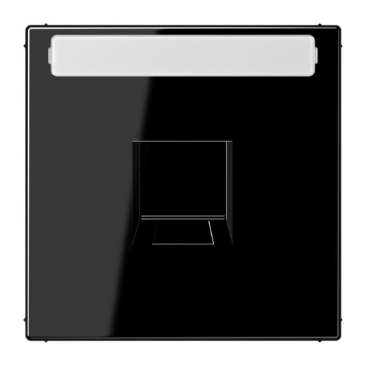Jung Abdeckung (gerastet) für Modular-Jack-Steckbuchsen 1fach, Serie LS, schwarz LS1969-1NAWESW