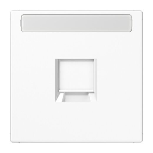 Jung Abdeckung (gerastet) für Modular-Jack-Steckbuchsen 1fach, Serie LS, alpinweiß LS1969-15NAWEWW