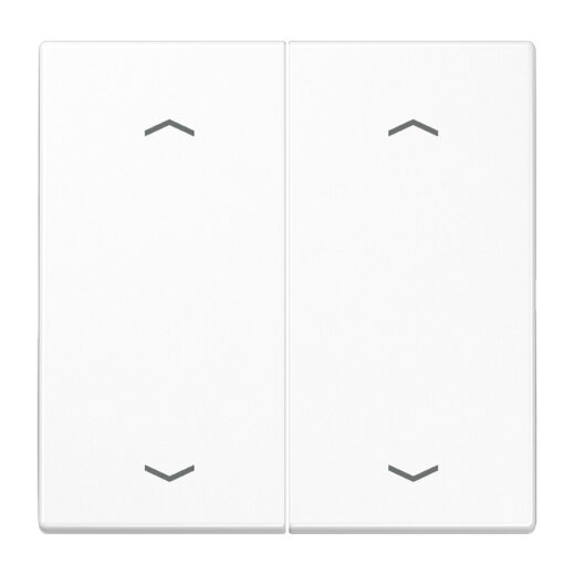 Jung Wippe, mit Pfeilsymbolen für Taster 2fach, Duroplast, Serie LS, alpinweiß LS102PWW