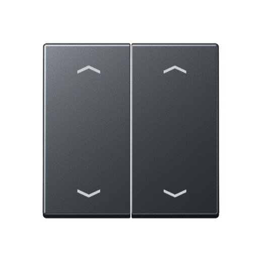 Jung Wippe, mit Pfeilsymbolen für Taster 2fach, Thermoplast lackiert, Serie A, anthrazit matt A102PBFANM
