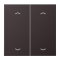 Jung Wippe, mit Pfeilsymbolen für Taster 2fach, Aluminium lackiert, Serie LS, dark (lackiertes Aluminium) AL102PD