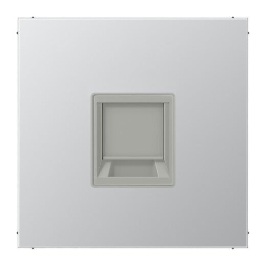 Jung Abdeckung (gerastet) für Modular-Jack-Steckbuchsen 1fach, UMA-CAT6A, RADIALL, Panduit, Assmann, Serie LS, Aluminium AL1969-1WE